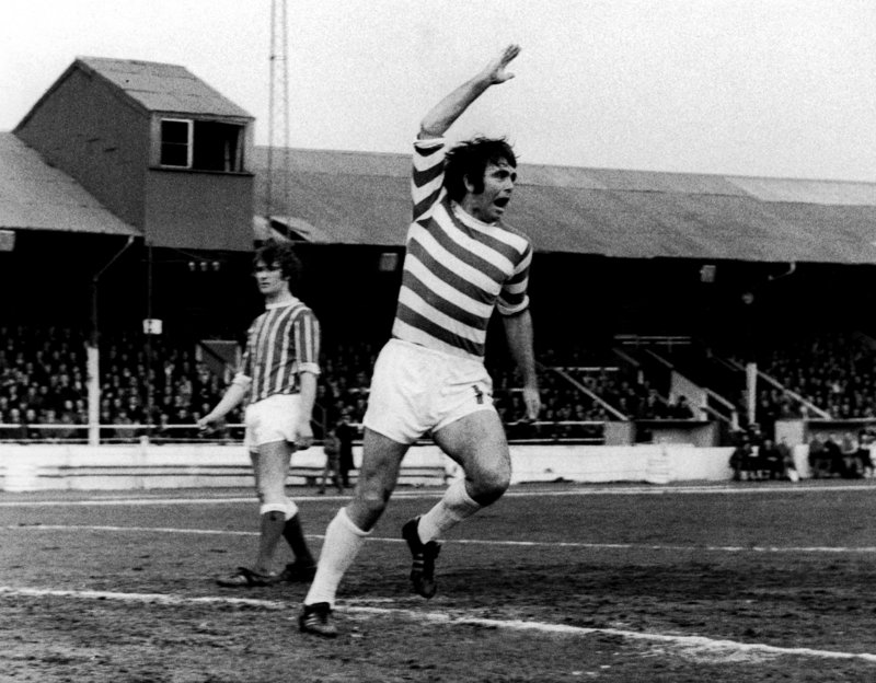 Celtic's John Hughes celebrates 