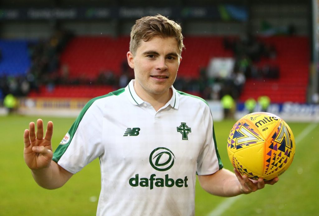 Celtic winger James Forrest scored four goals against St Johnstone