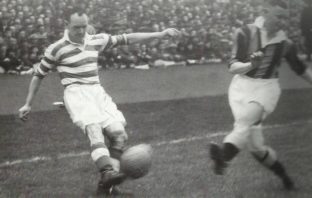 Watch Jimmy Delaney score two goals for Scotland to defeat Nazi Germany at Ibrox