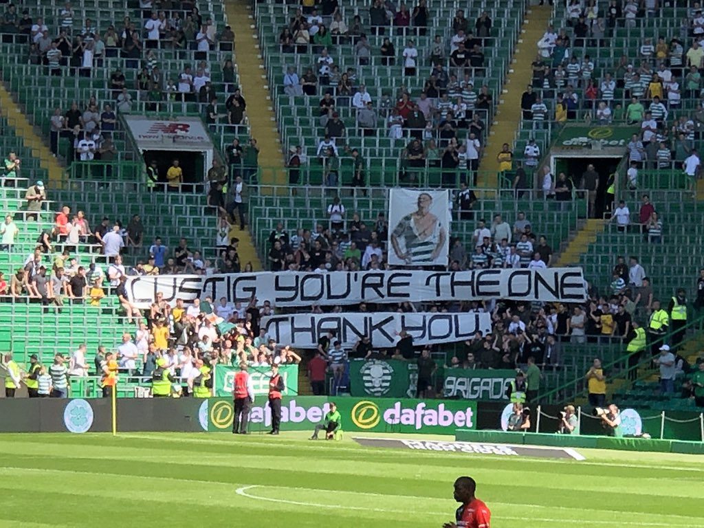 Lustig You Re The One Thank You Green Brigade S Superb Tribute To Celtic Legend