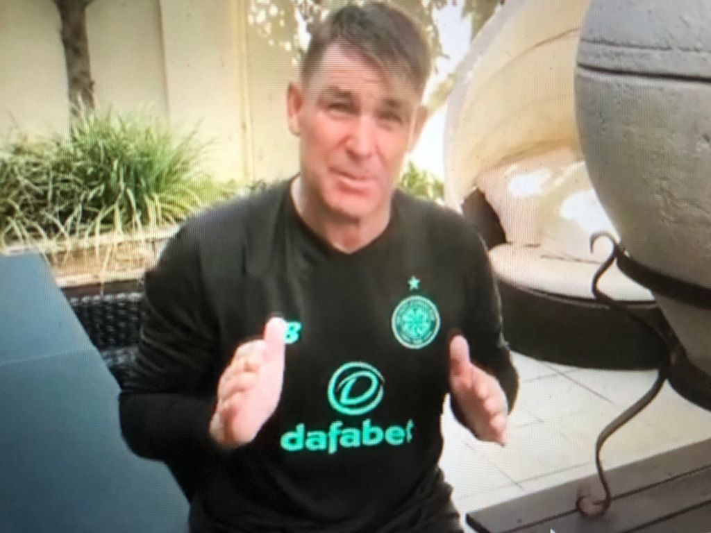 Video – Shane Warne’s Celtic Couture earns him a place on the Banned List