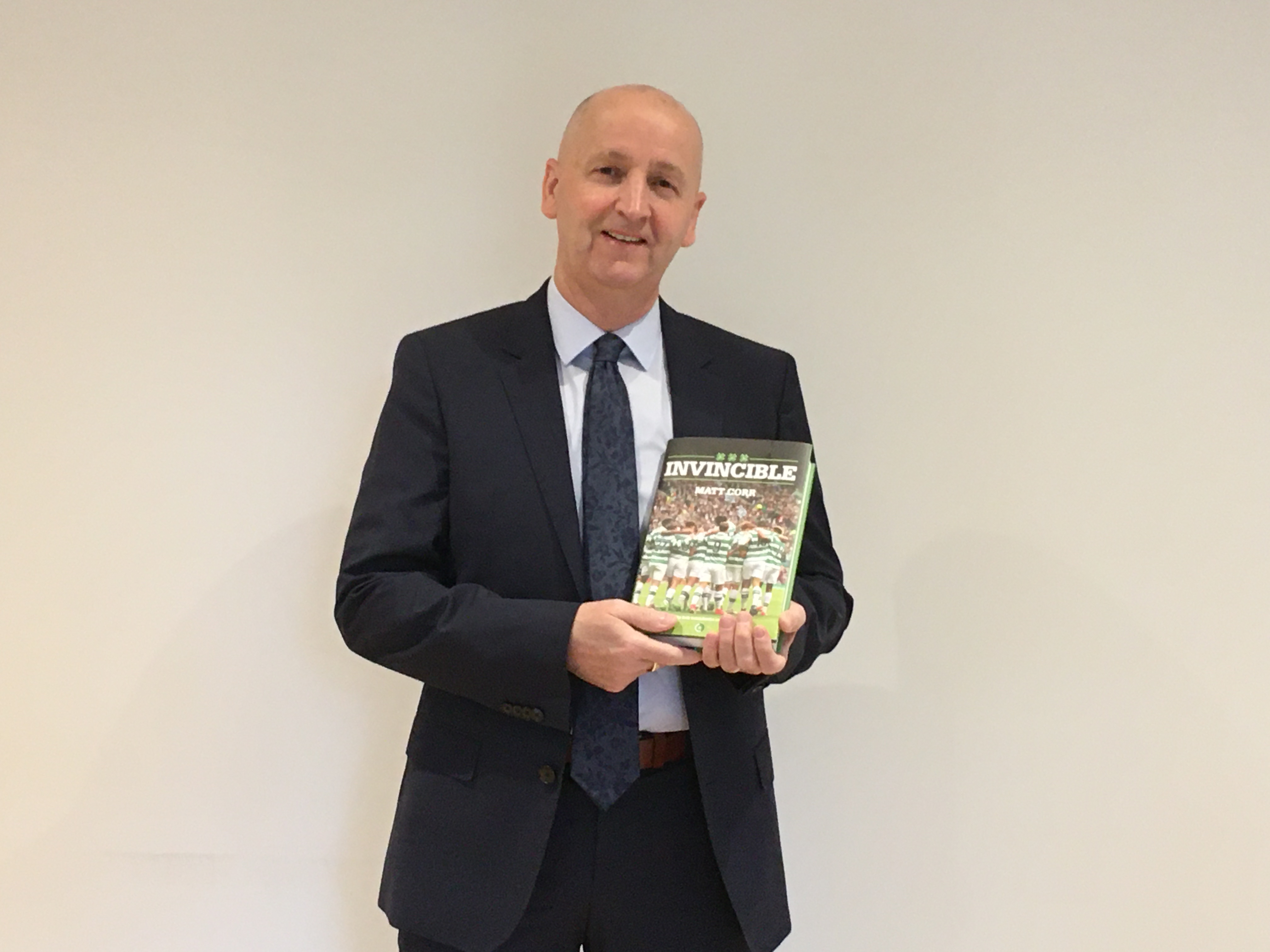 Matt Corr with his debut Celtic book, Invincible