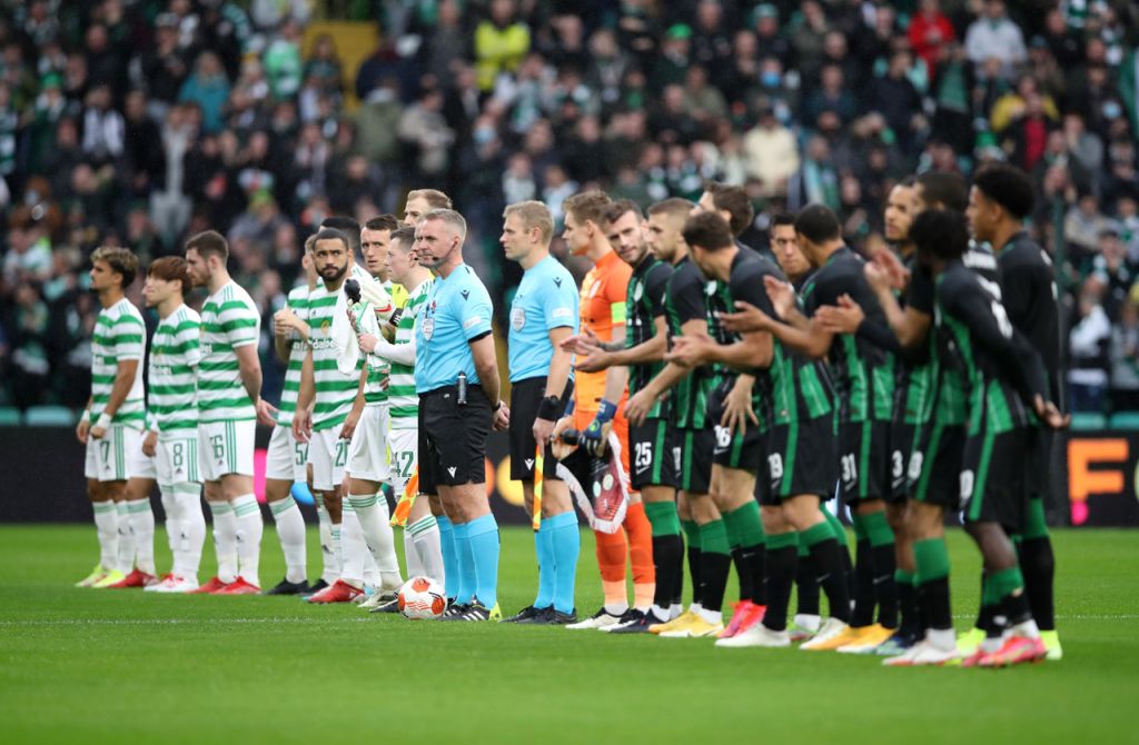 Teammates of Ferencvarosi TC celebrate after the UEFA Europa League News  Photo - Getty Images