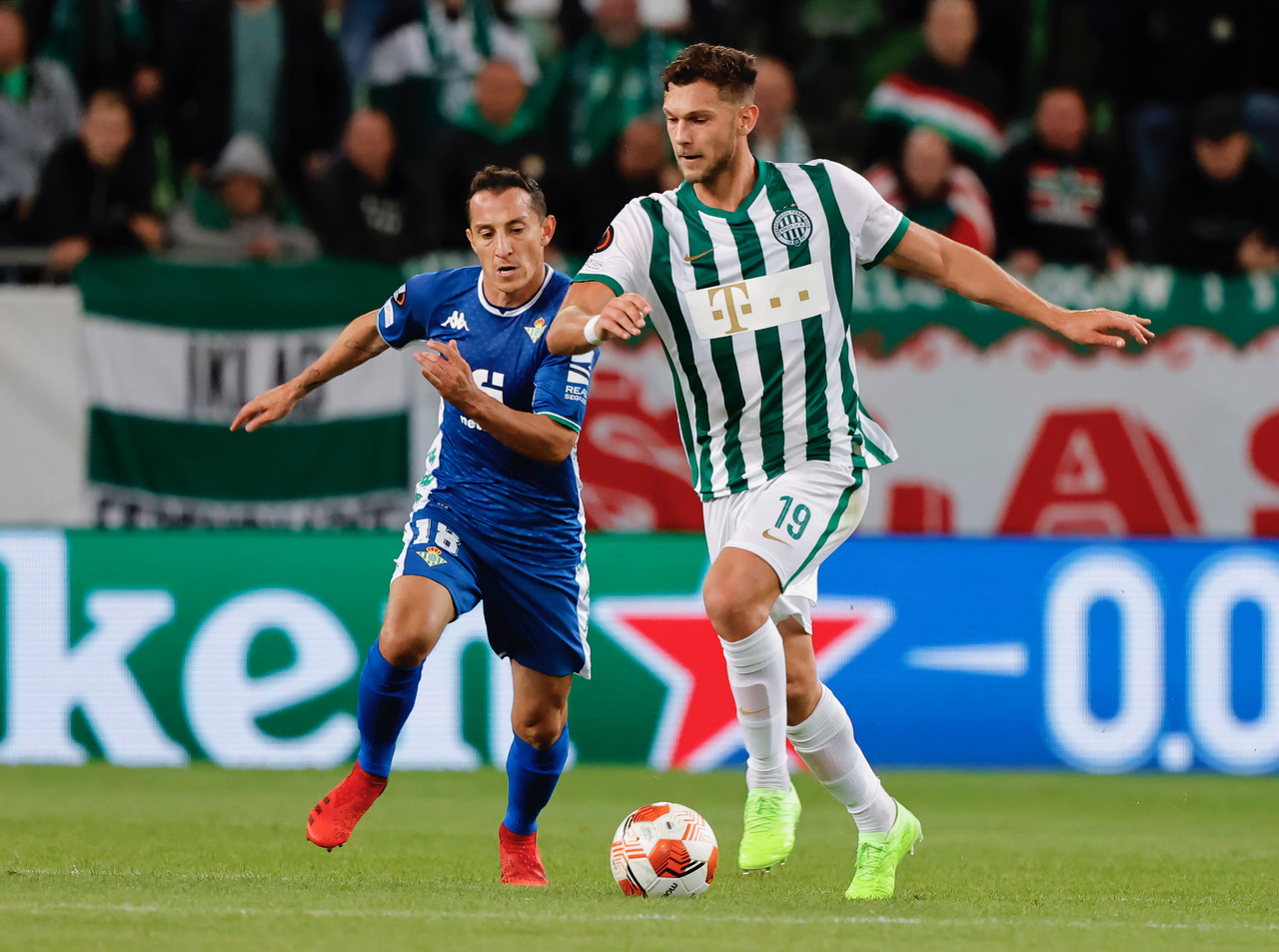 BUDAPEST, HUNGARY - APRIL 2: Balint Vecsei of Ferencvarosi TC