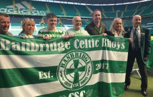 Frank McGarvey and Tommy Sheridan embrace the Celtic Da’s Podcast tag
