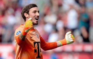FC Utrecht goalkeeper Vasilis Barkas