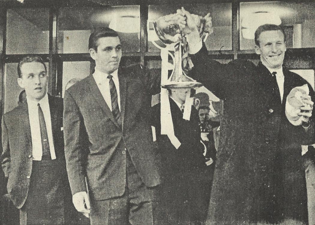 John Hughes and Billy McNeill with the League Cup 