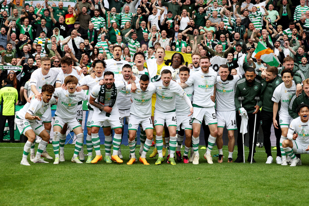 Video: Excellent post-match footage from Celtic's title win at Tynecastle