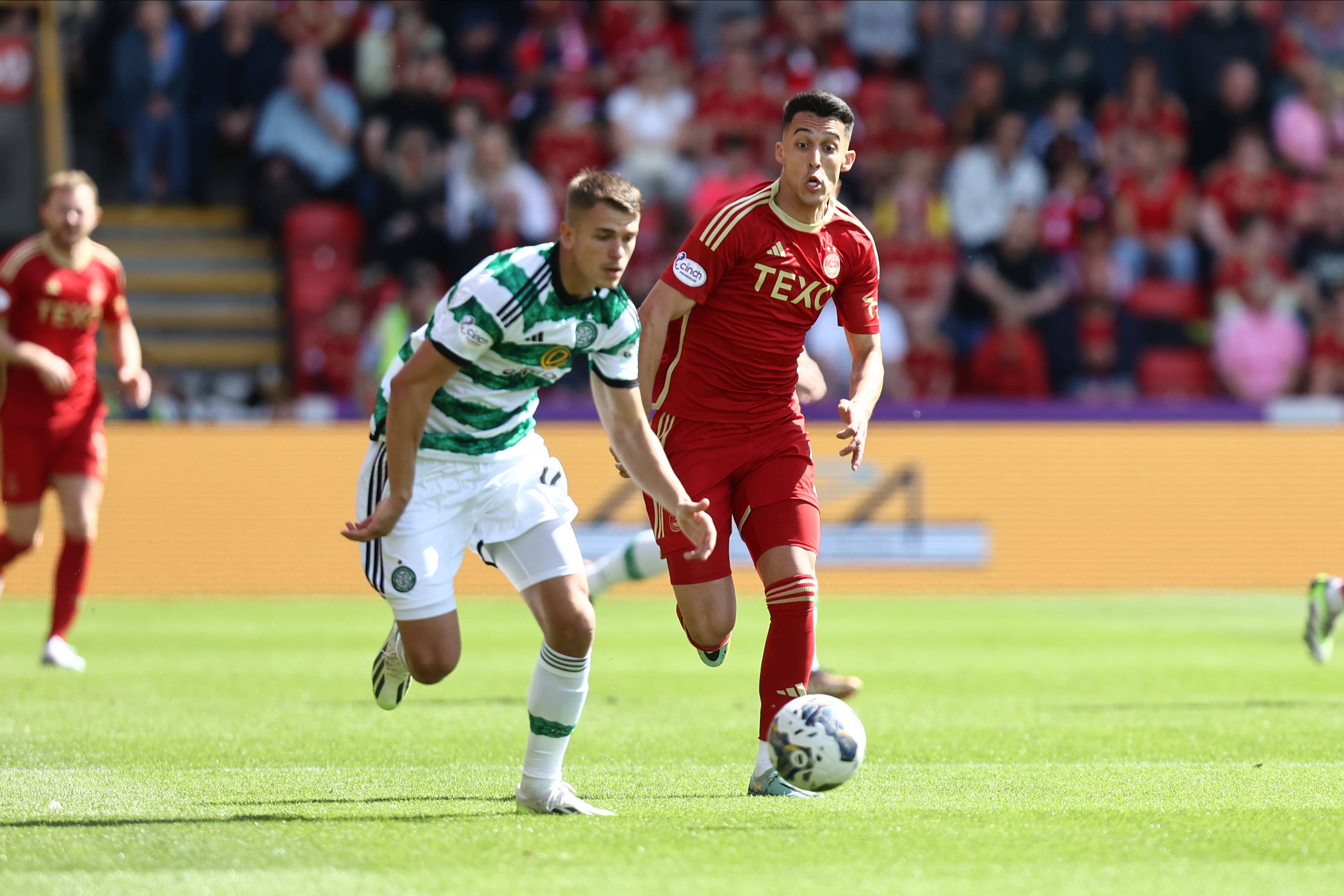 Maik Nawrocki in action against Aberdeen last season