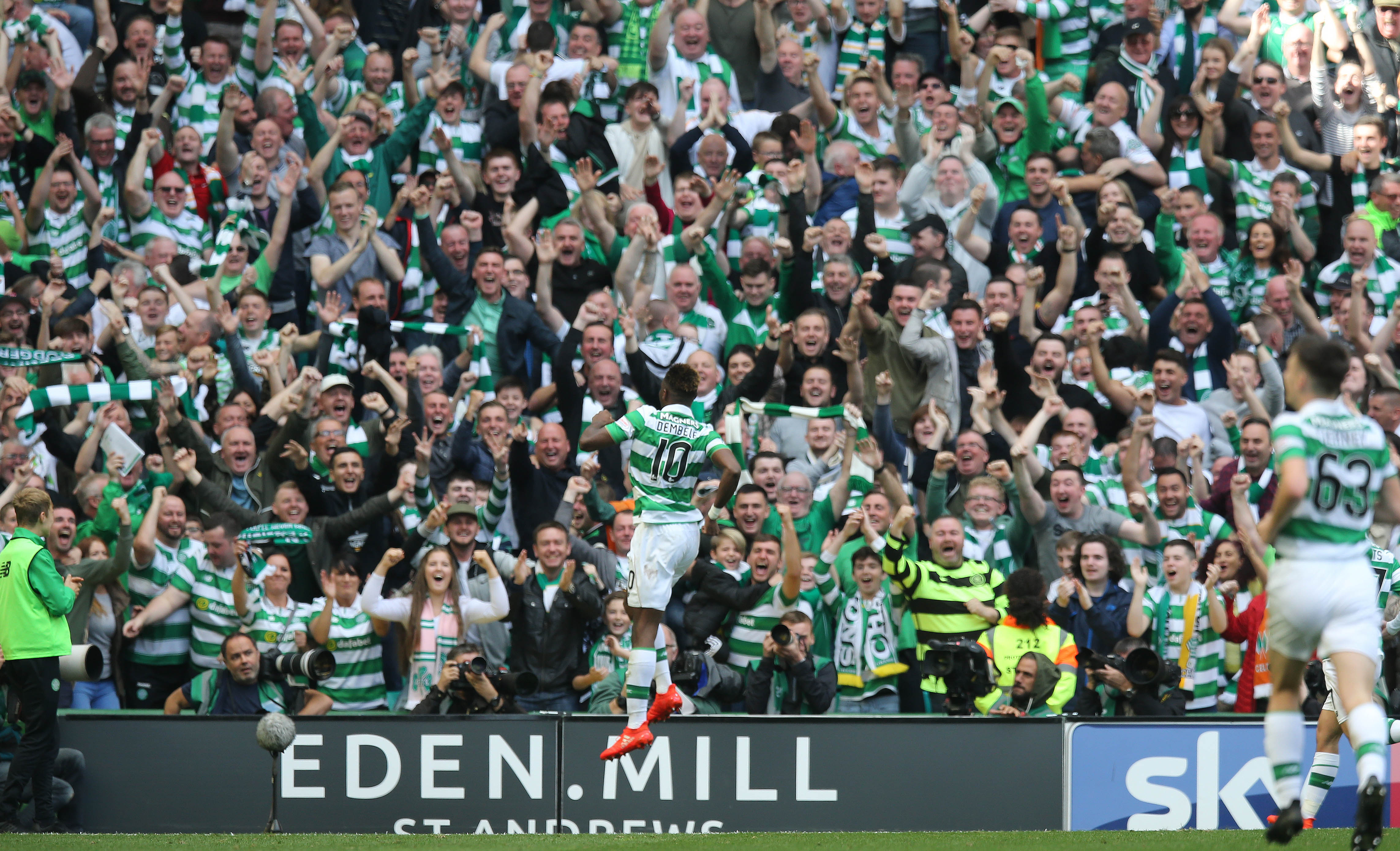 Moussa celebrates his hat-trick