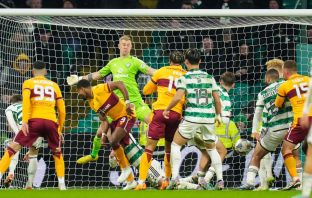 Motherwell score at Celtic Park