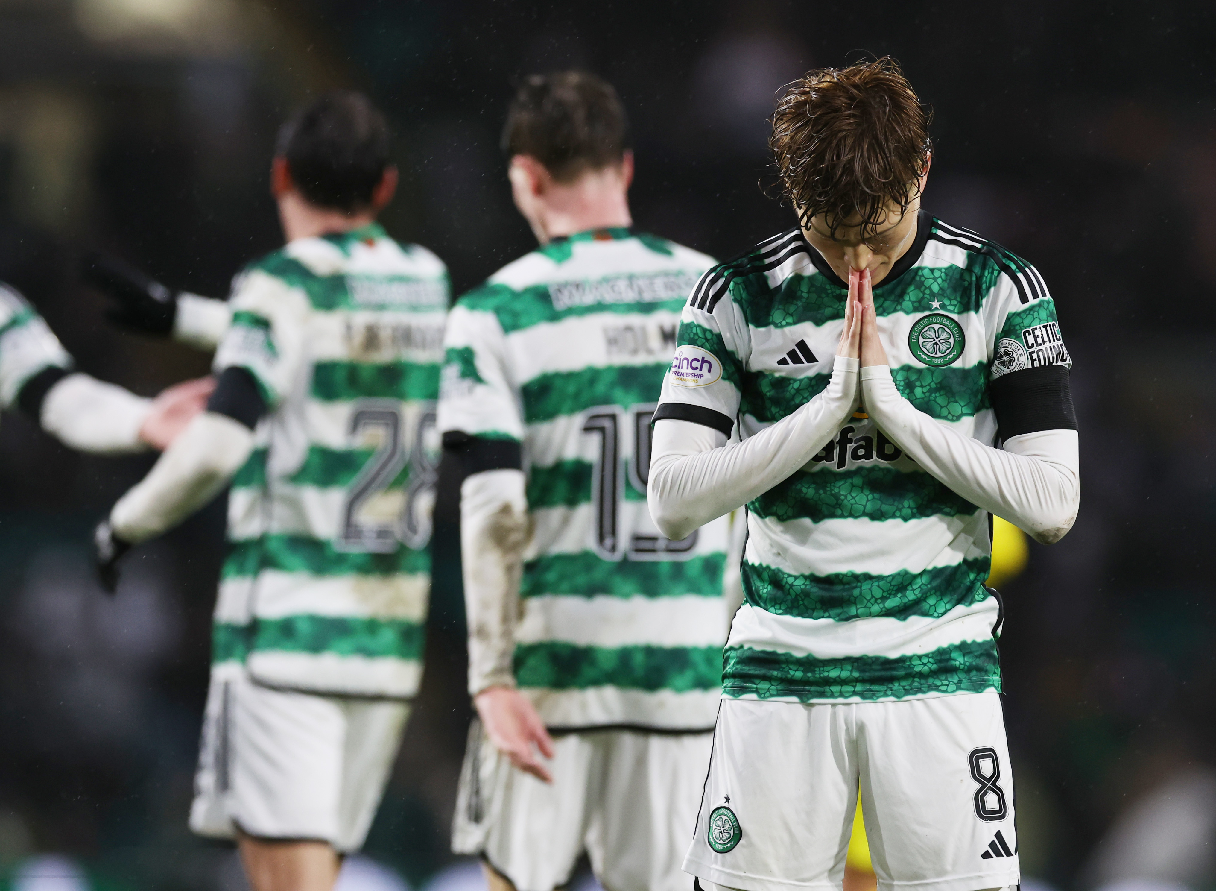  Kyogo Furuhashi celebrates 