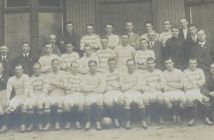 Champions Celtic face a Scottish League XI for the Belgian Relief fund at Hampden in May 1916.