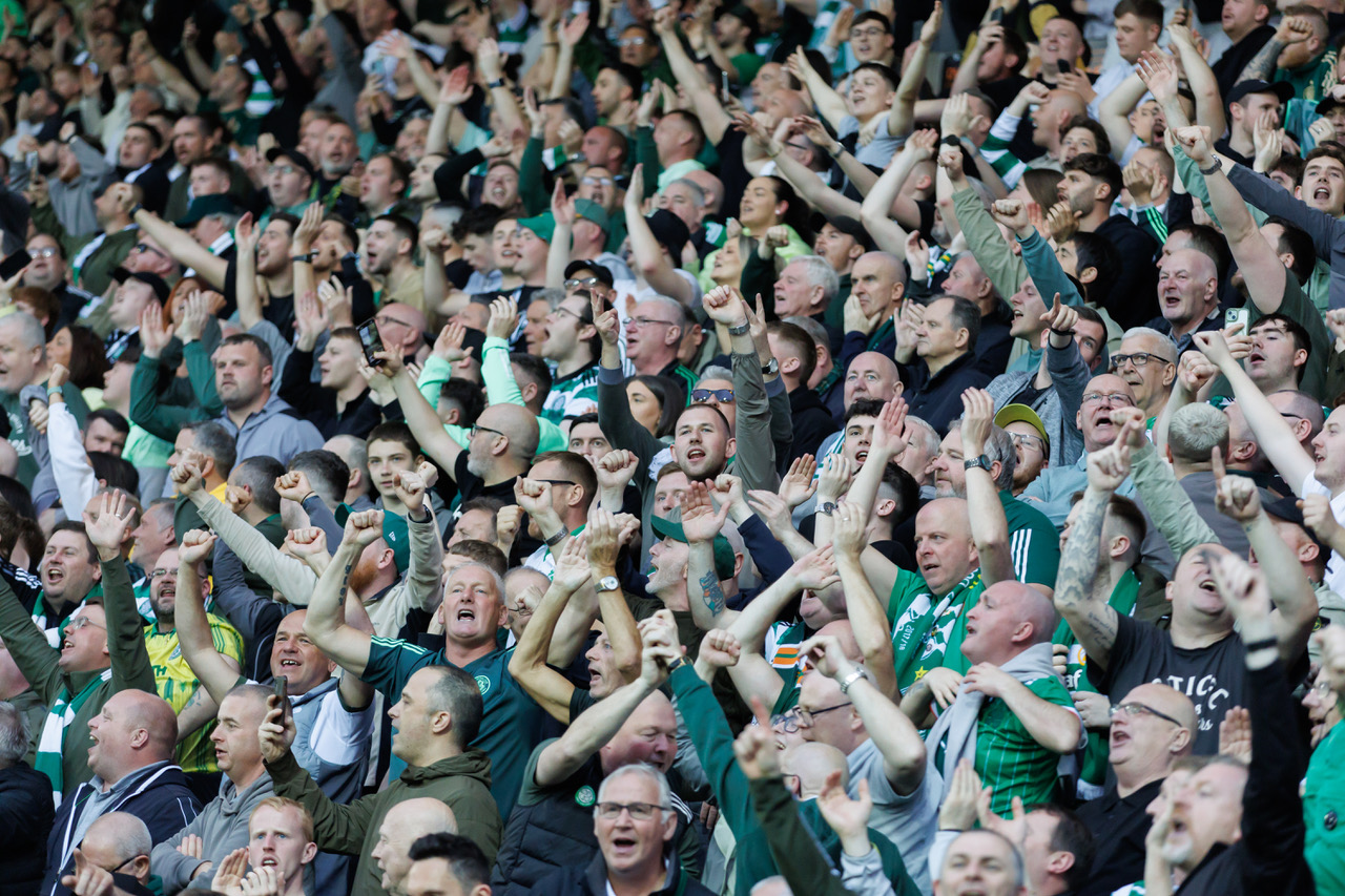 Celtic supporters at Rugby Park for our 3IAR party