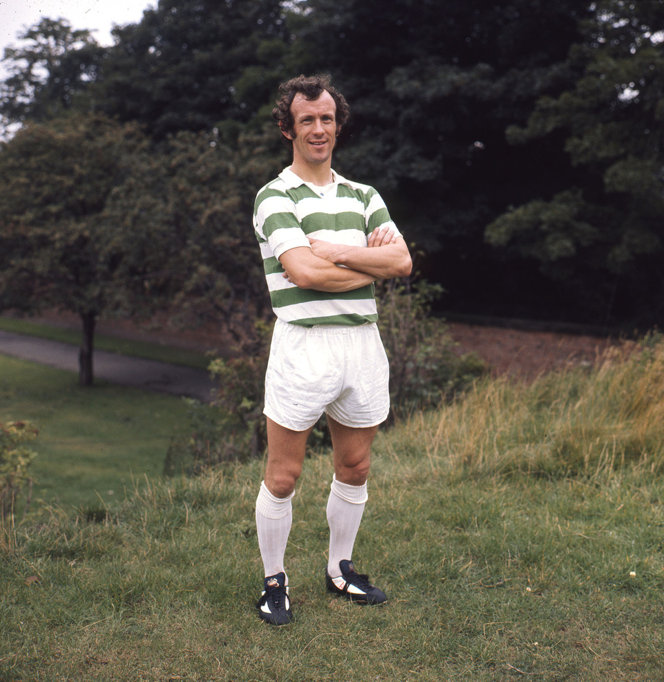 Bobby Lennox, pictured at Barrowfield in pre-season 1975.