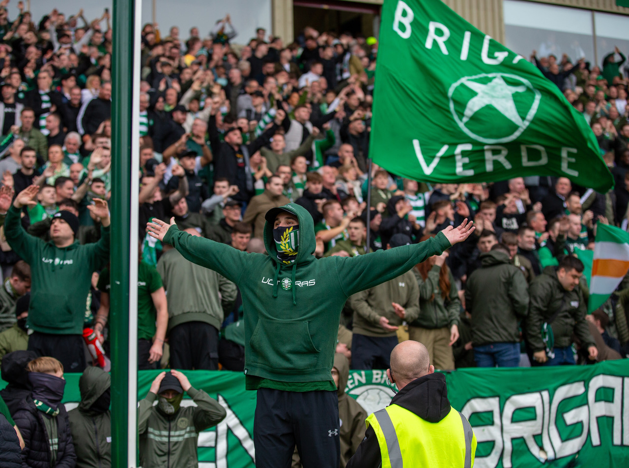 Celtic supporters at Fir Park