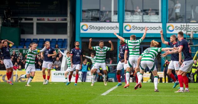 Alistair Johnston equalises for Celtic in Dingwall