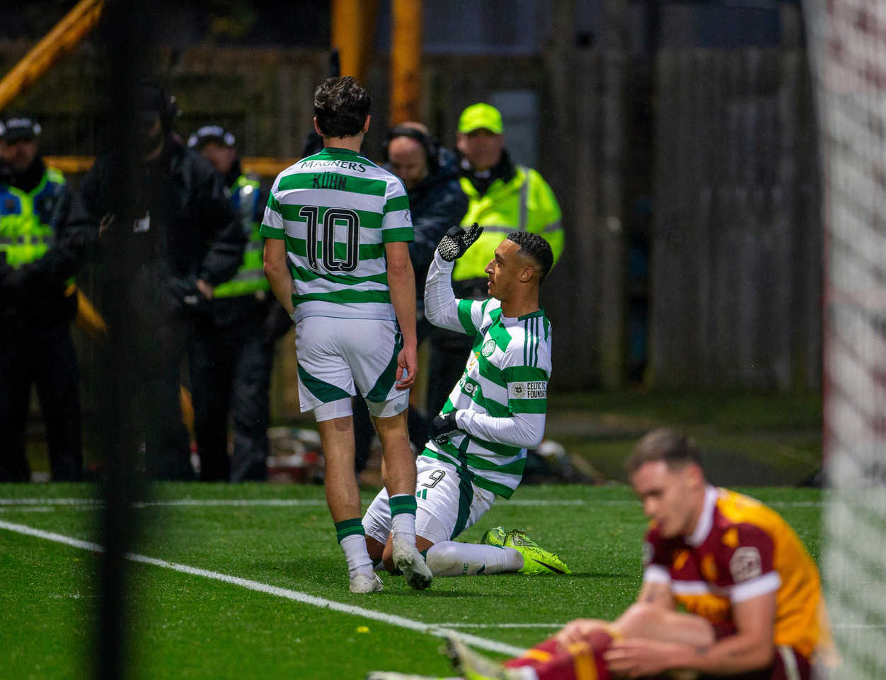 Adam Idah celebrates his goal. 