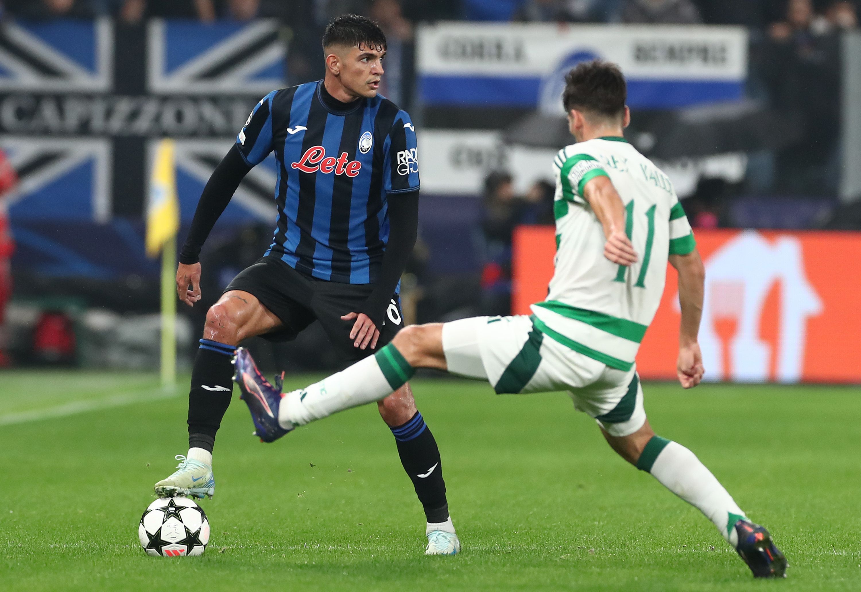 Alex Valle against Atalanta