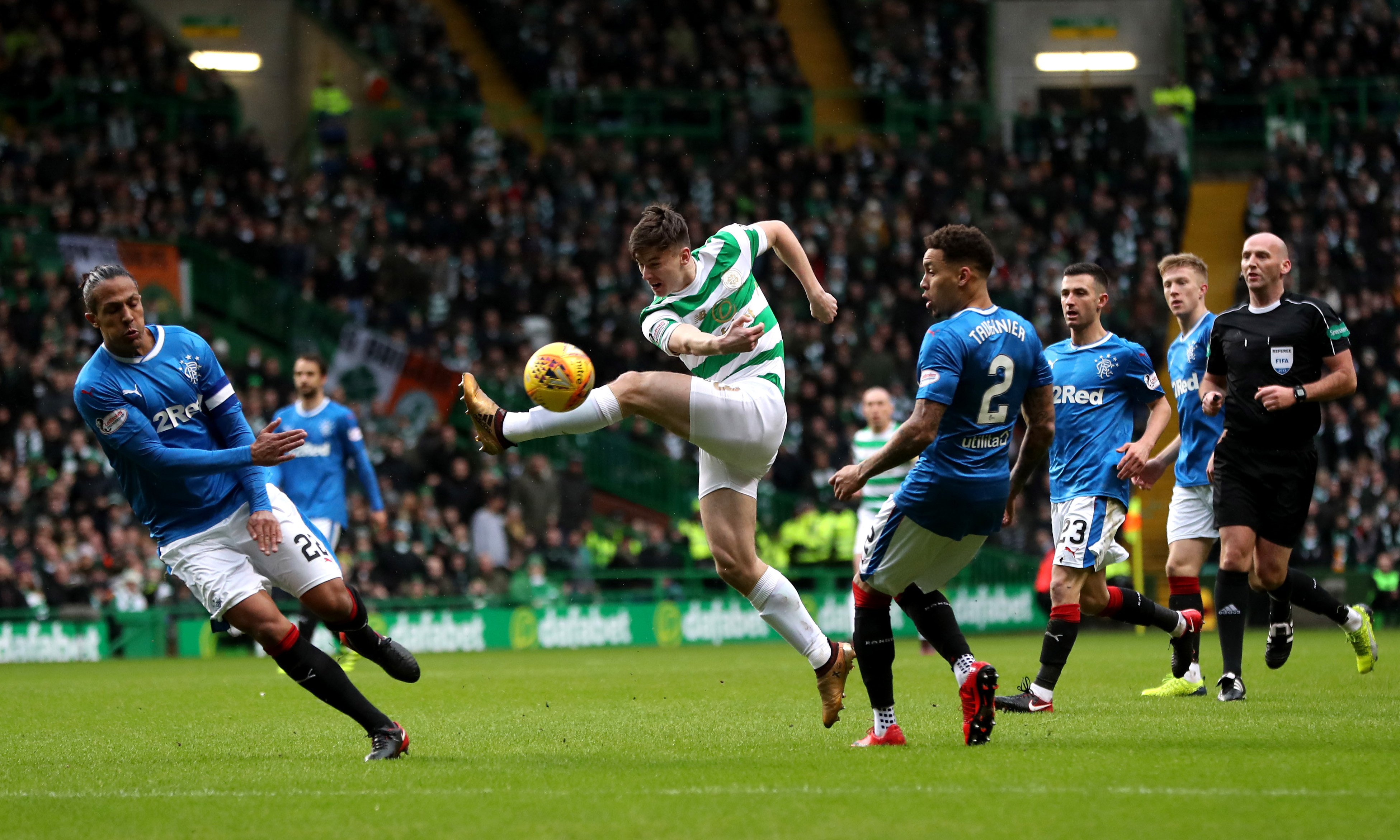 Kieran Tierney shoots