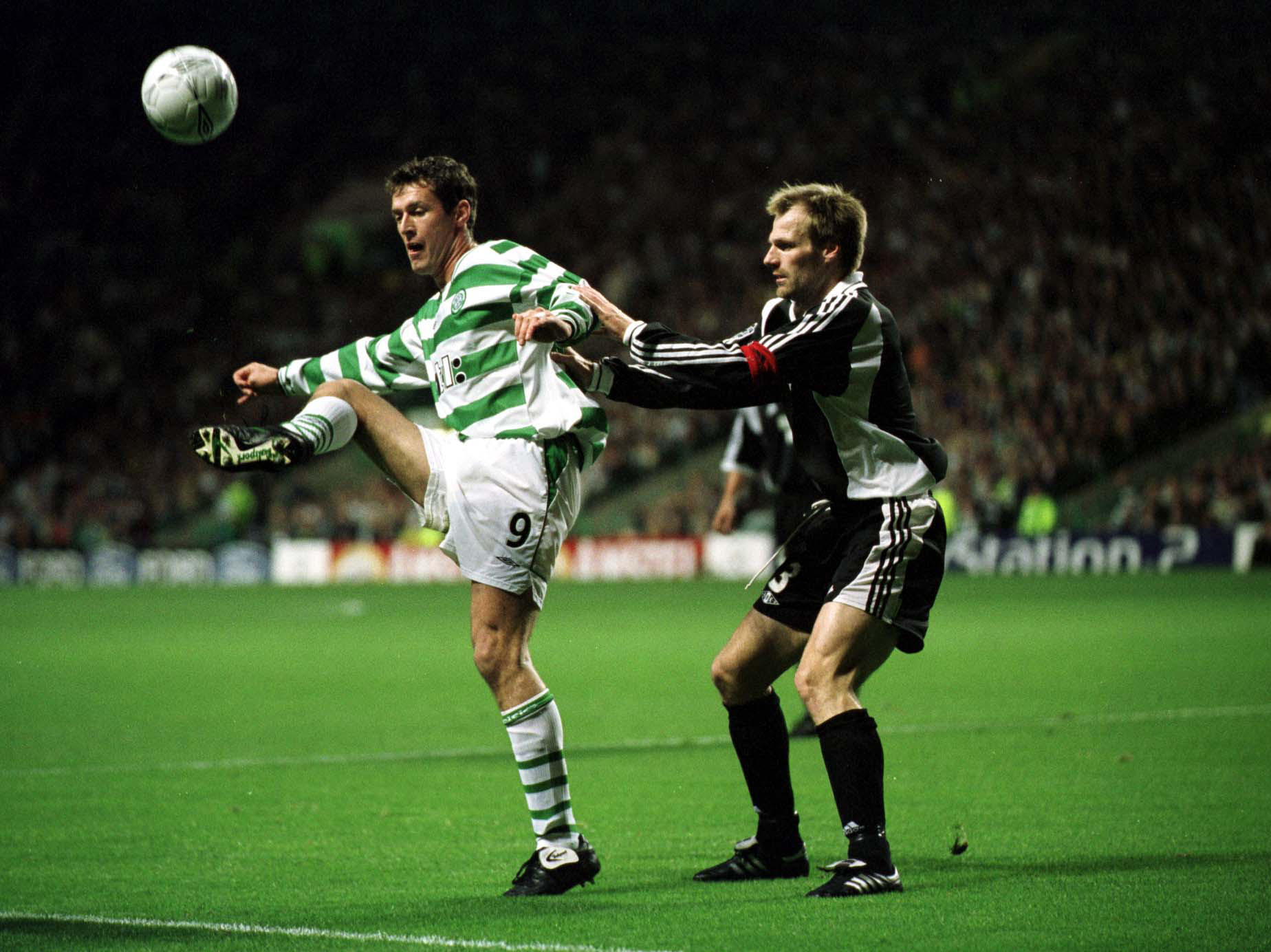 Chris Sutton in action against Rosenborg 