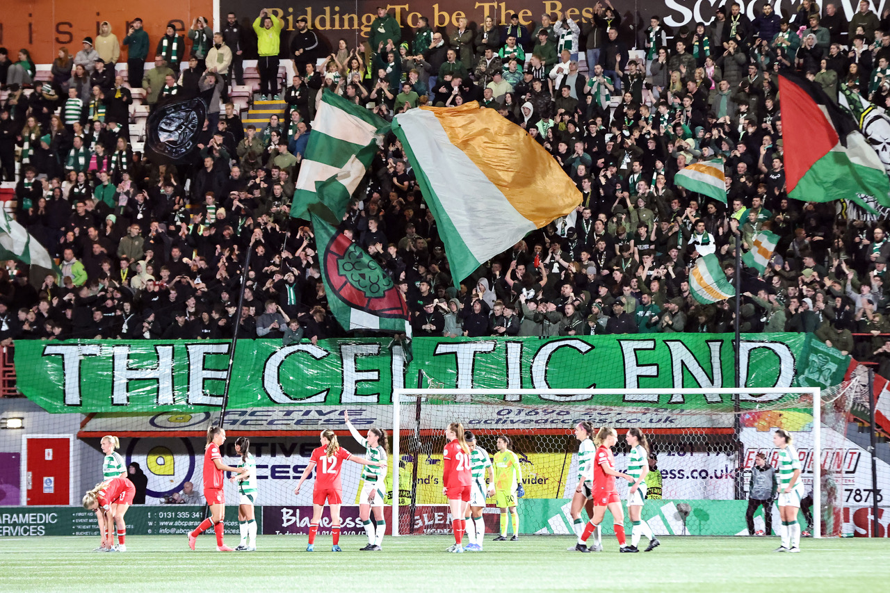 The Celtic End returned to support the Ghirls