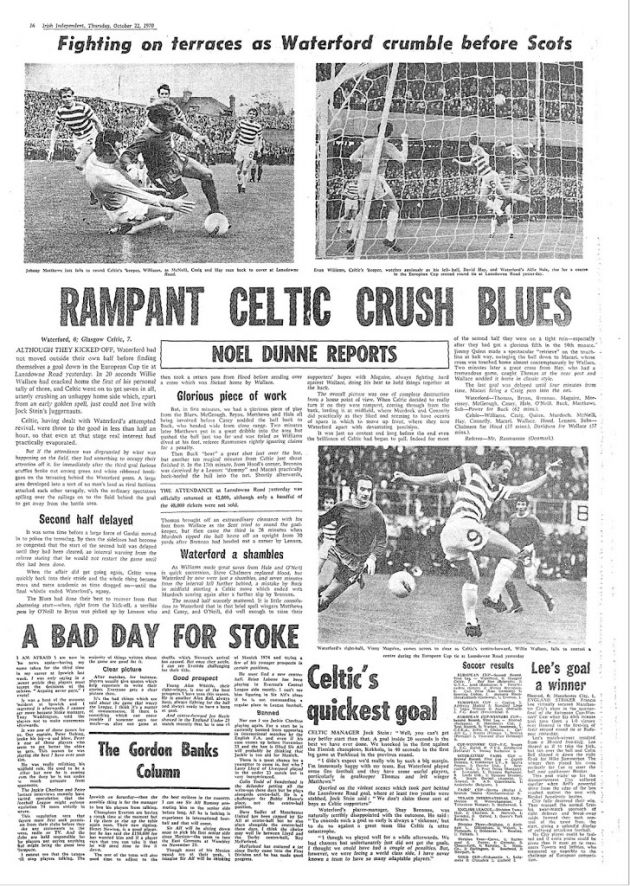 Celtic on this Day Rampant Celtic score seven in European Cup tie