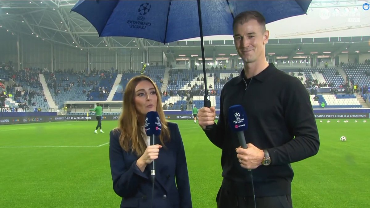 Connie McLaughlin with Joe Hart in Bergamo 