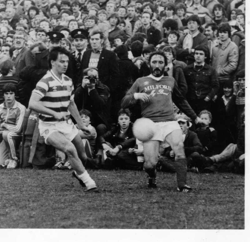 Charlie Nicholas in his last match for Celtic before signing for Arsenal