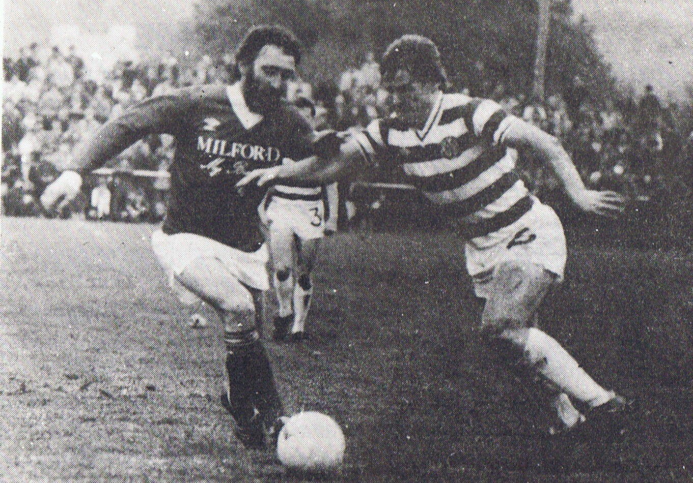 Murdo Macleod in action versus Finn Harp