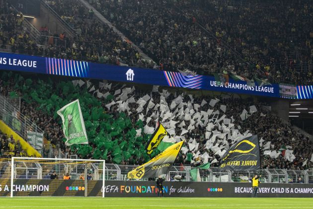 Celtic supporters in Dortmund.