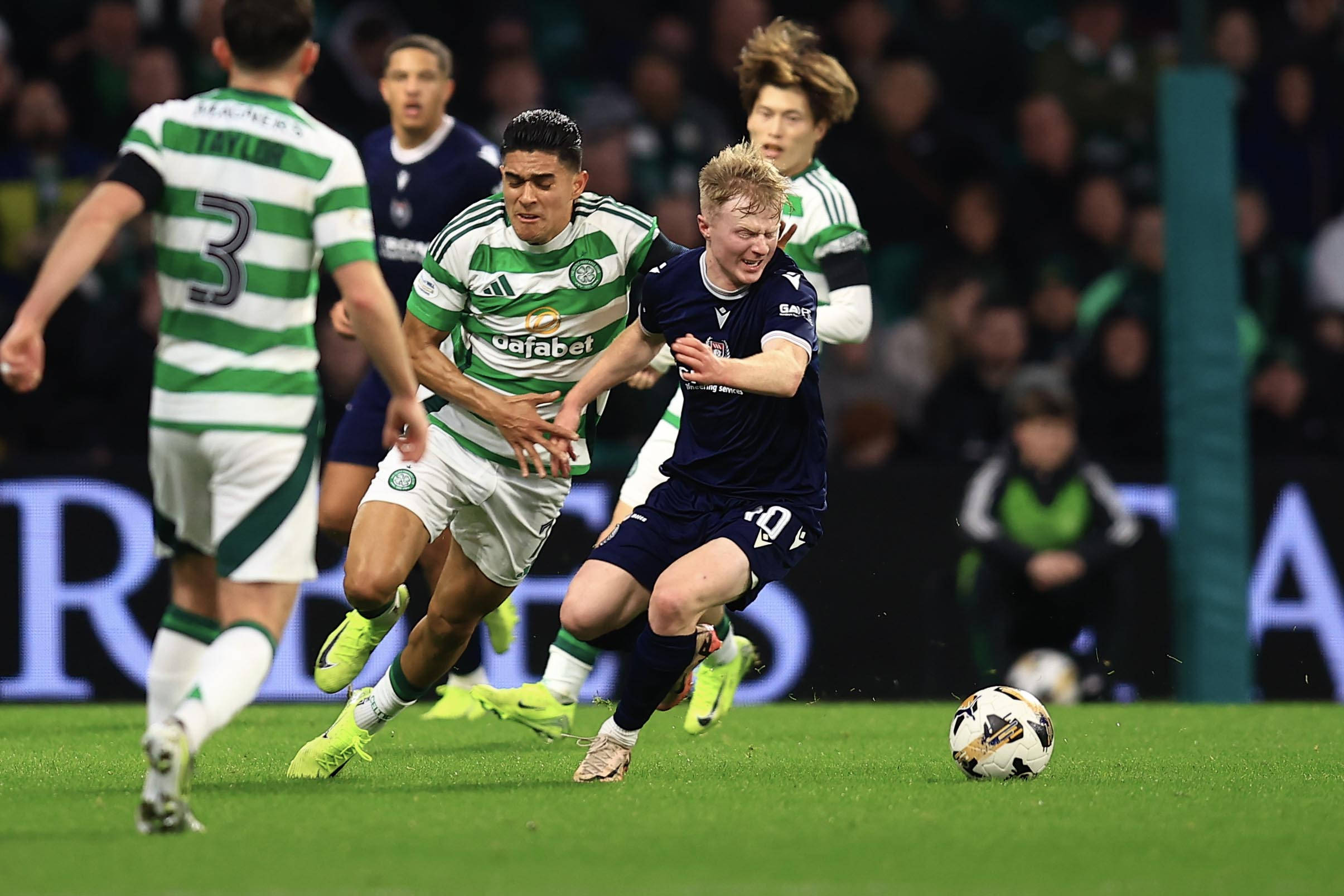 Luis Palma in action against Dundee