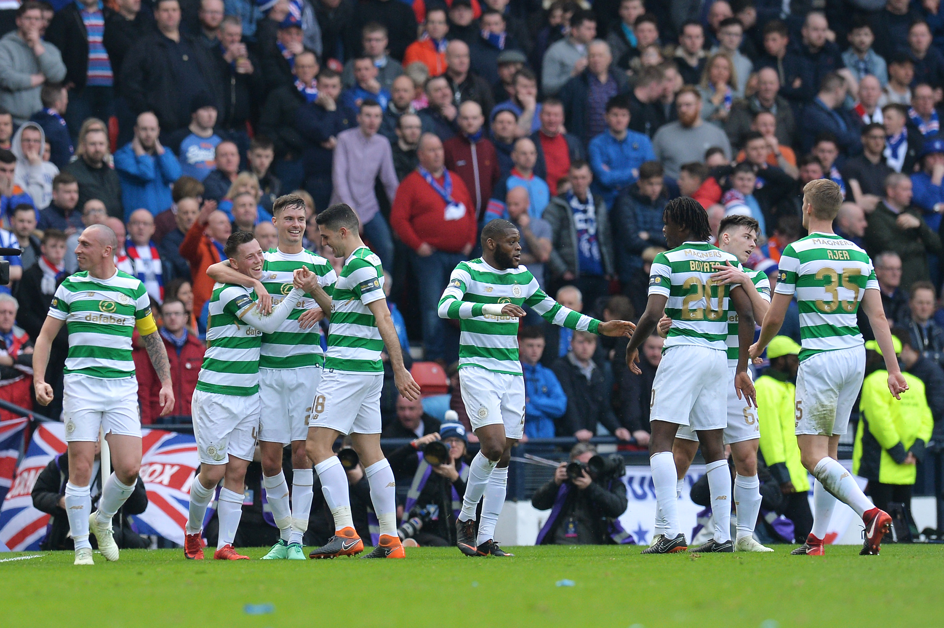 Callum McGregor celebrates