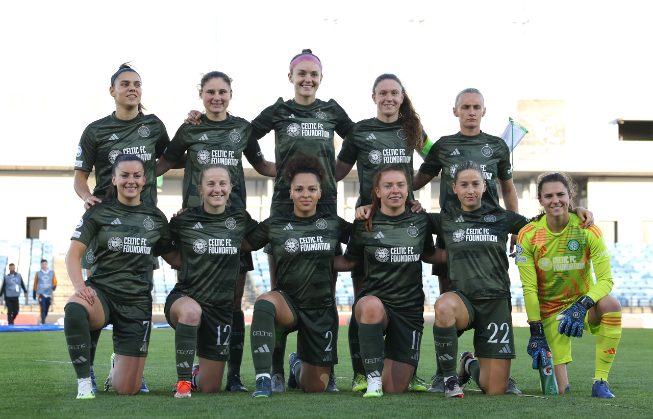 Celtic team photo ahead of playing Real Madrid 