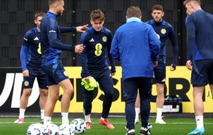 Ben Doak training with Scotland