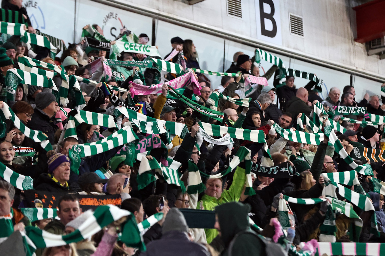 Celtic supporters getting behind the team