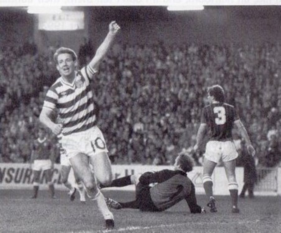 Tommy Burns scores the winner at Ibrox 