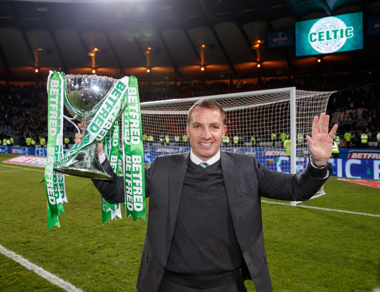 Brenda's first trophy at Celtic