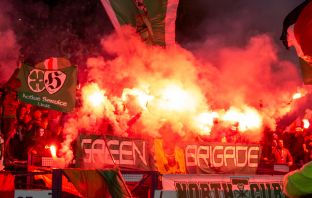 Green Brigade. Celtic v Aberdeen