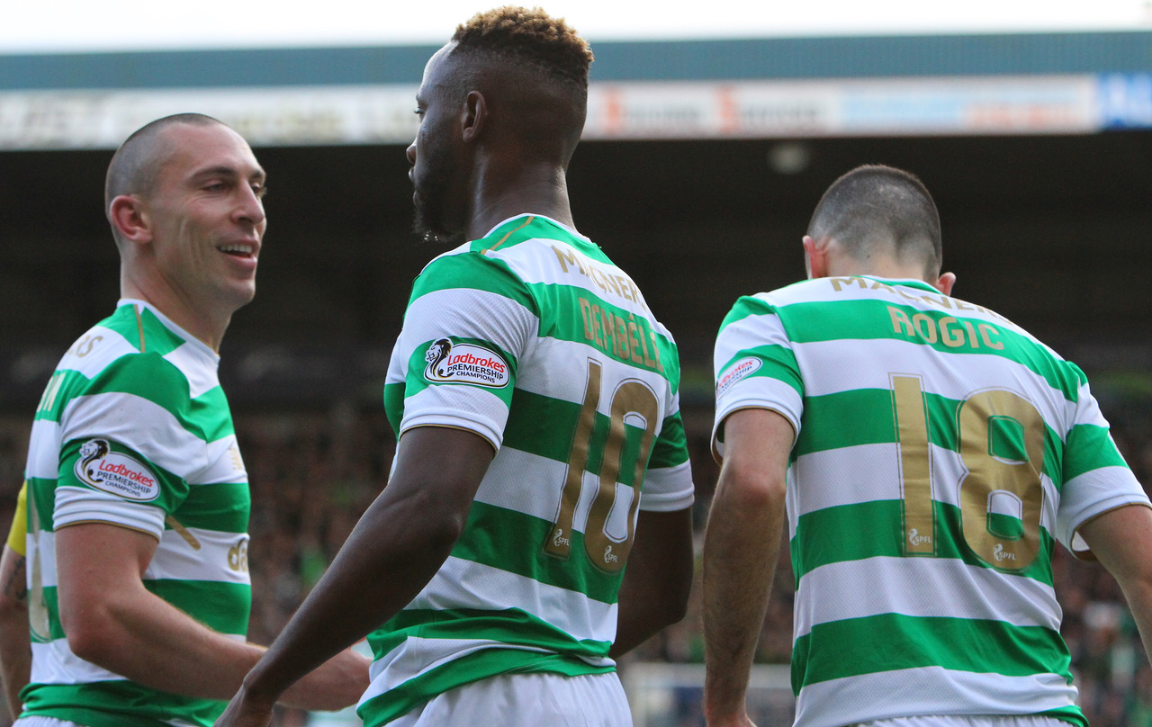 Scott Brown, Moussa Dembele and Tom Rogic