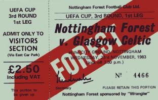 Nottingham Forest v Celtic, 23/11/1983