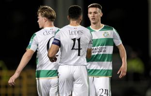 Johnny Kenny right celebrates scoring