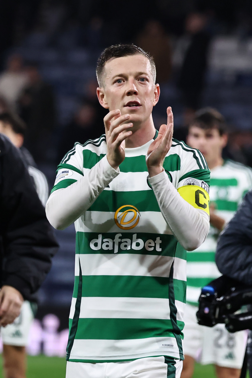 Callum McGregor applauds the support