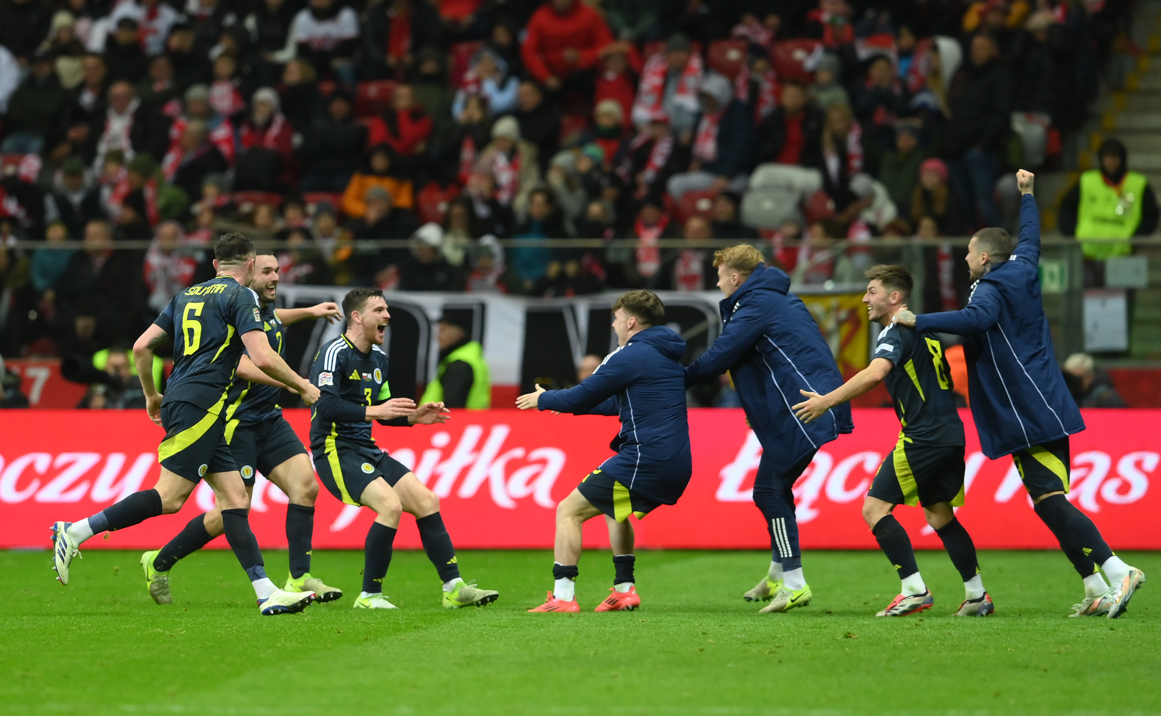 Andy Robertson celebrates