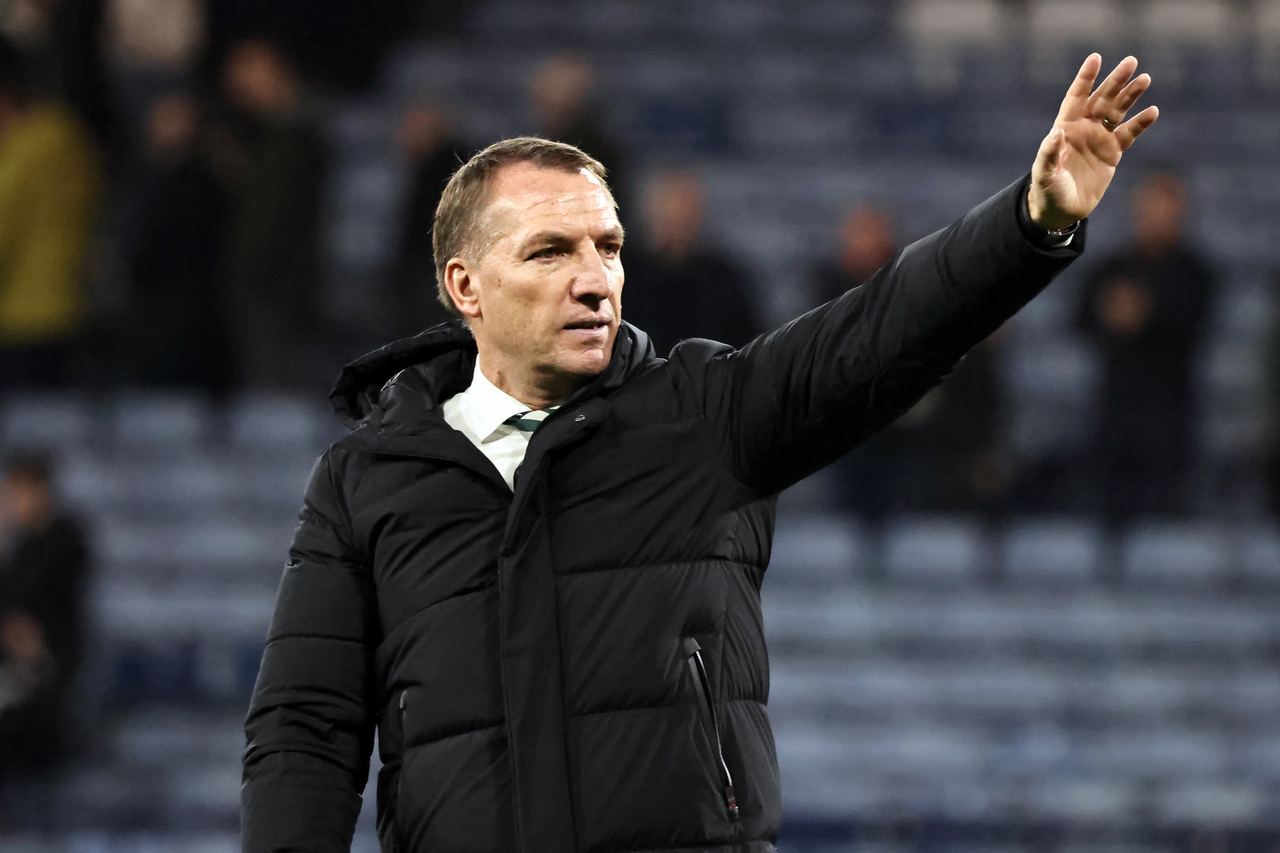 Brendan Rodgers salutes the support