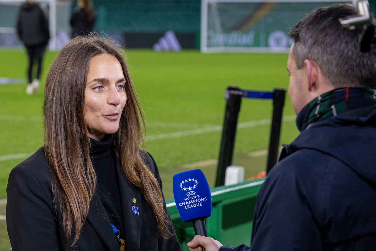 Elena Sadiku speaking to UEFA.com