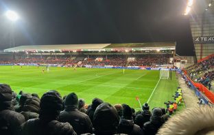 Our view from the Celtic end