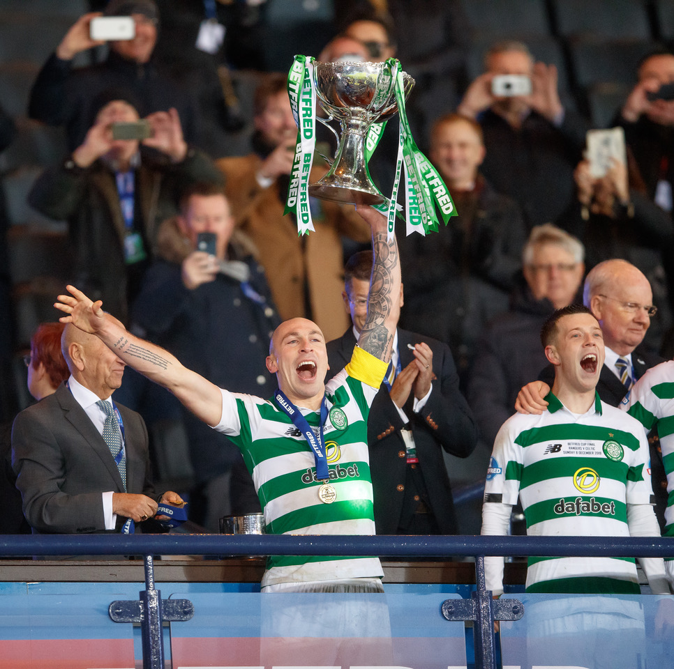 Scott Brown lifts the cup