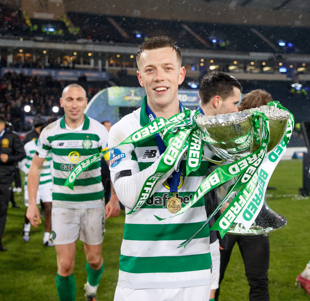 Callum McGregor with the League Cup