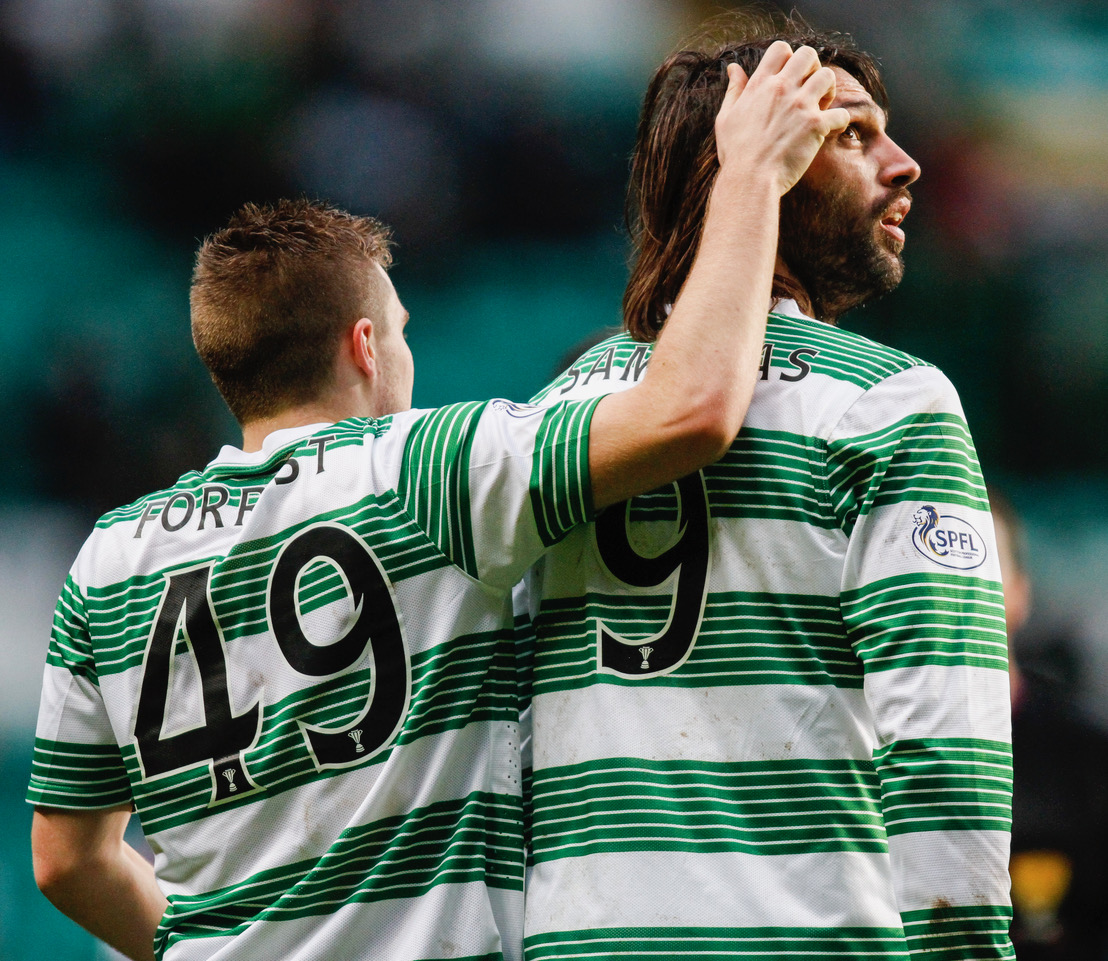 Forrest and Samaras celebrate